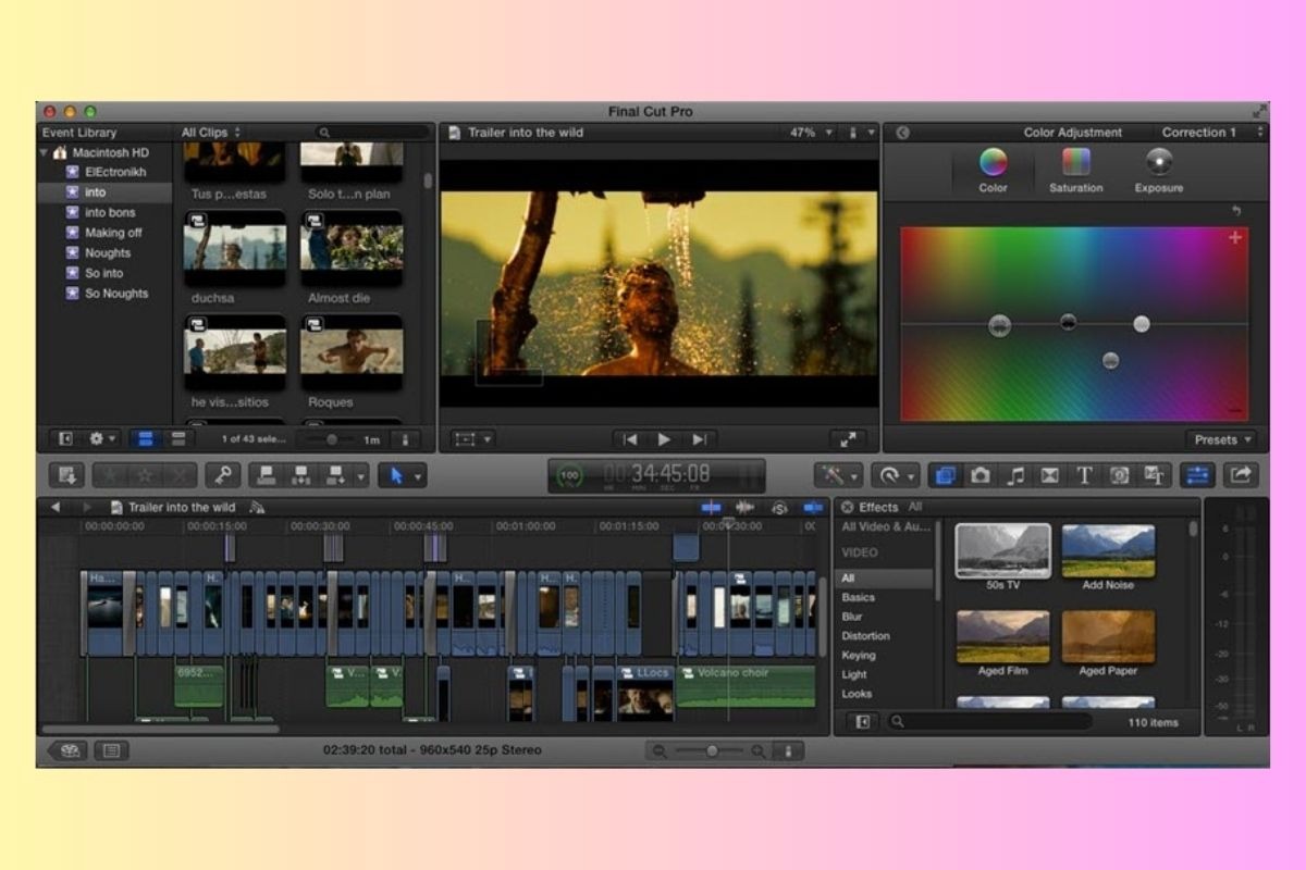 Final Cut Pro X được tối ưu hóa cho macOS, giao diện trực quan, hiệu năng mạnh mẽ