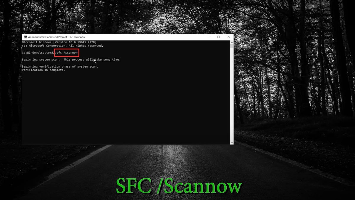 System File Checker (SFC) là công cụ hữu ích của Windows, cho phép bạn quét và sửa chữa các tệp tin hệ thống bị hỏng - một trong những nguyên nhân tiềm ẩn gây ra lỗi treo màn hình.