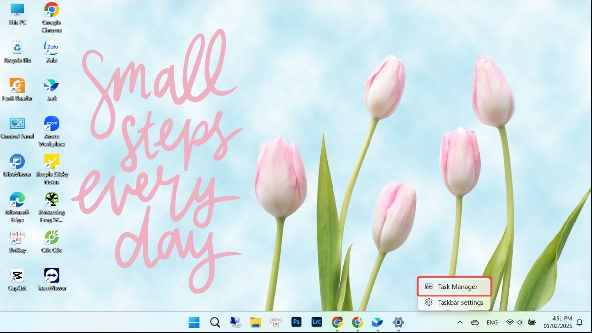 Tìm và mở Task Manager