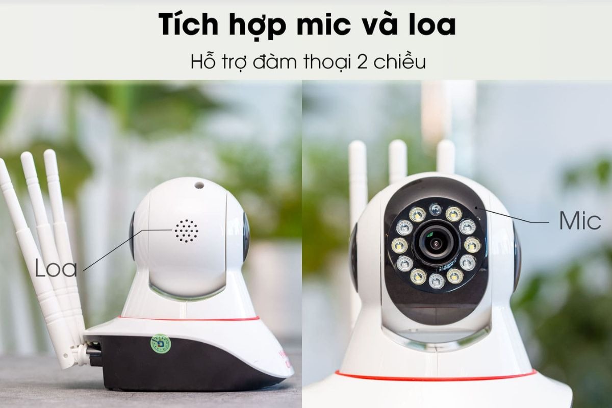 Một số dòng camera Yoosee có tích hợp micro cho phép ghi âm