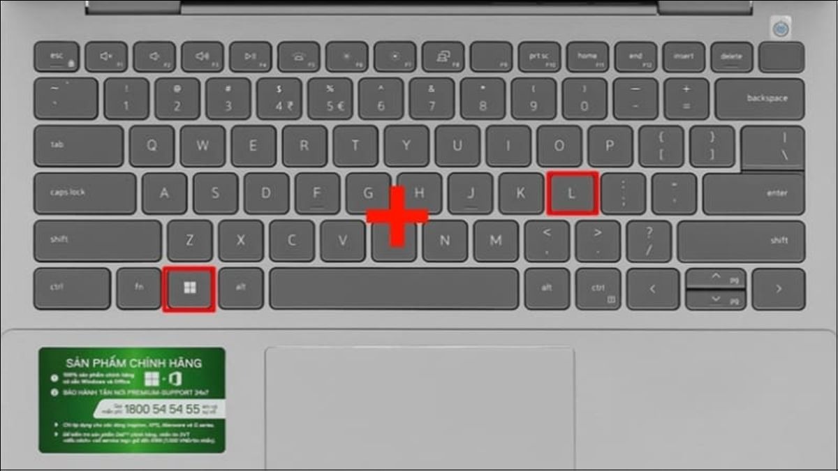 Nhấn tổ hợp Windows + L để ngưng hoạt động của bàn phím