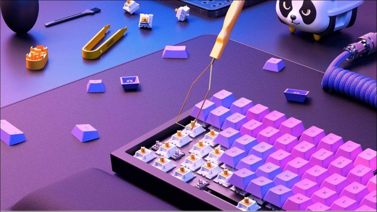 Tháo keycap bằng keypuller