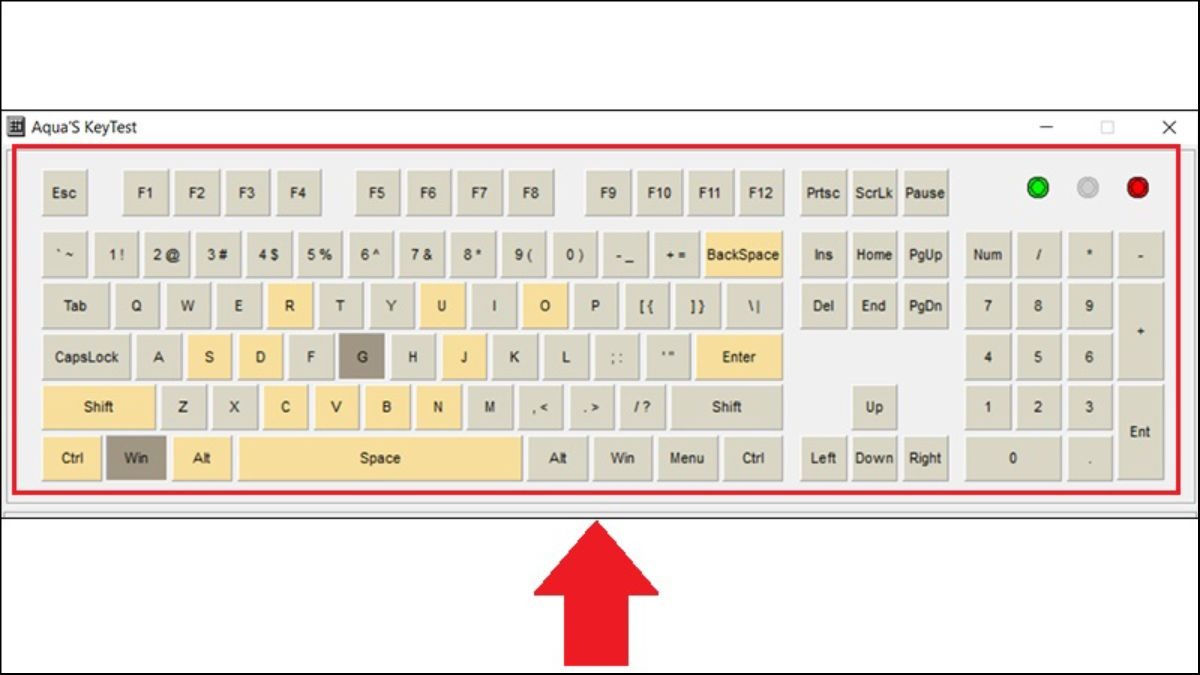 Kiểm tra bàn phím đã hoạt động bình thường chưa bằng ứng dụng kiểm tra