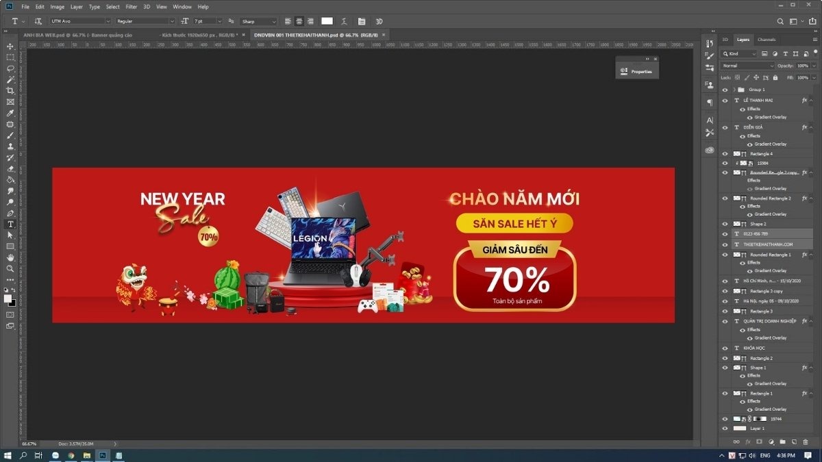 Photoshop hỗ trợ người dùng thiết kế logo, banner, ấn phẩm truyền thông