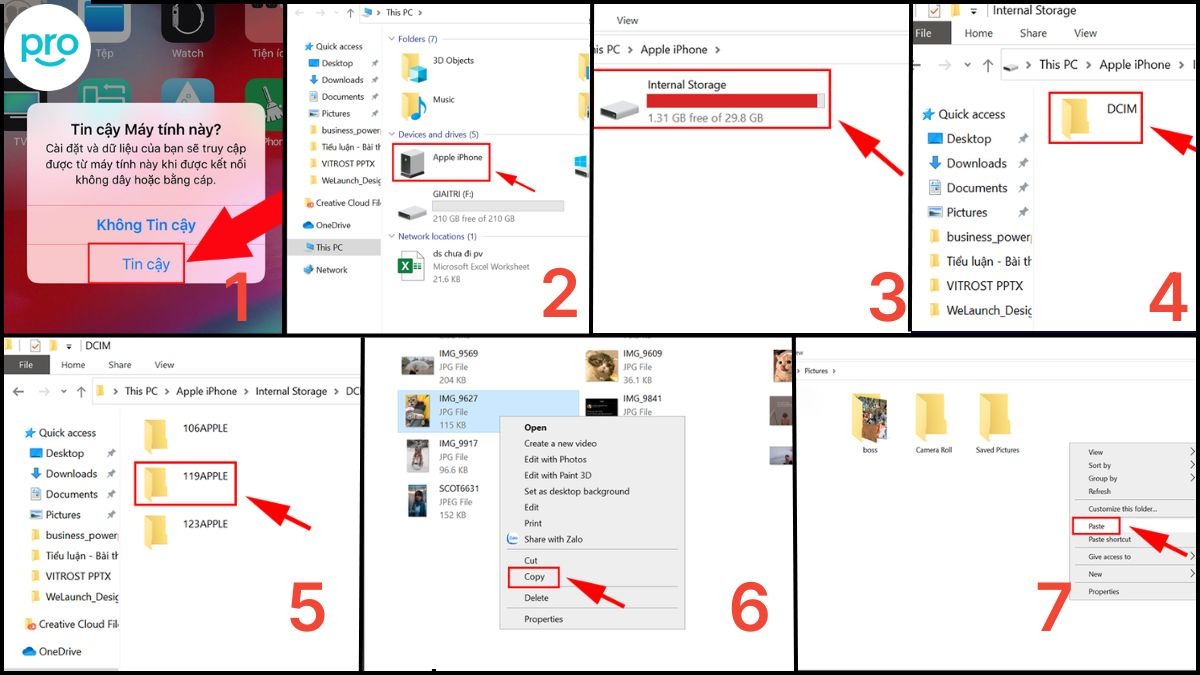 Chuyển Ảnh Bằng File Explorer