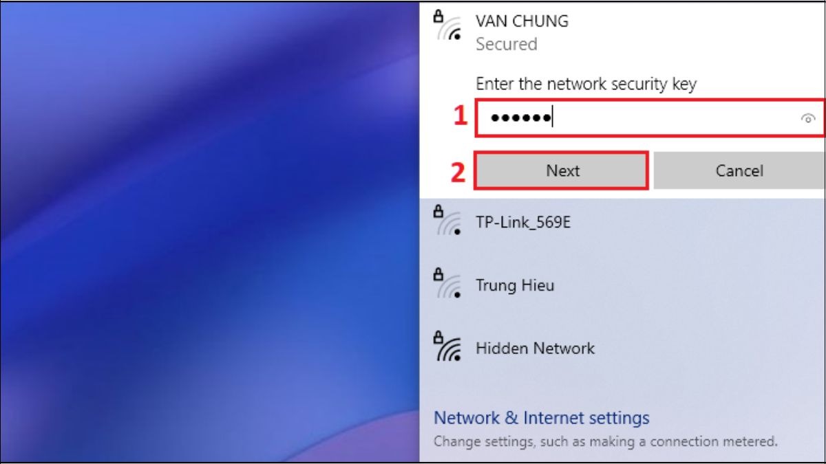 Sử dụng mật khẩu mạnh cho mạng Wifi