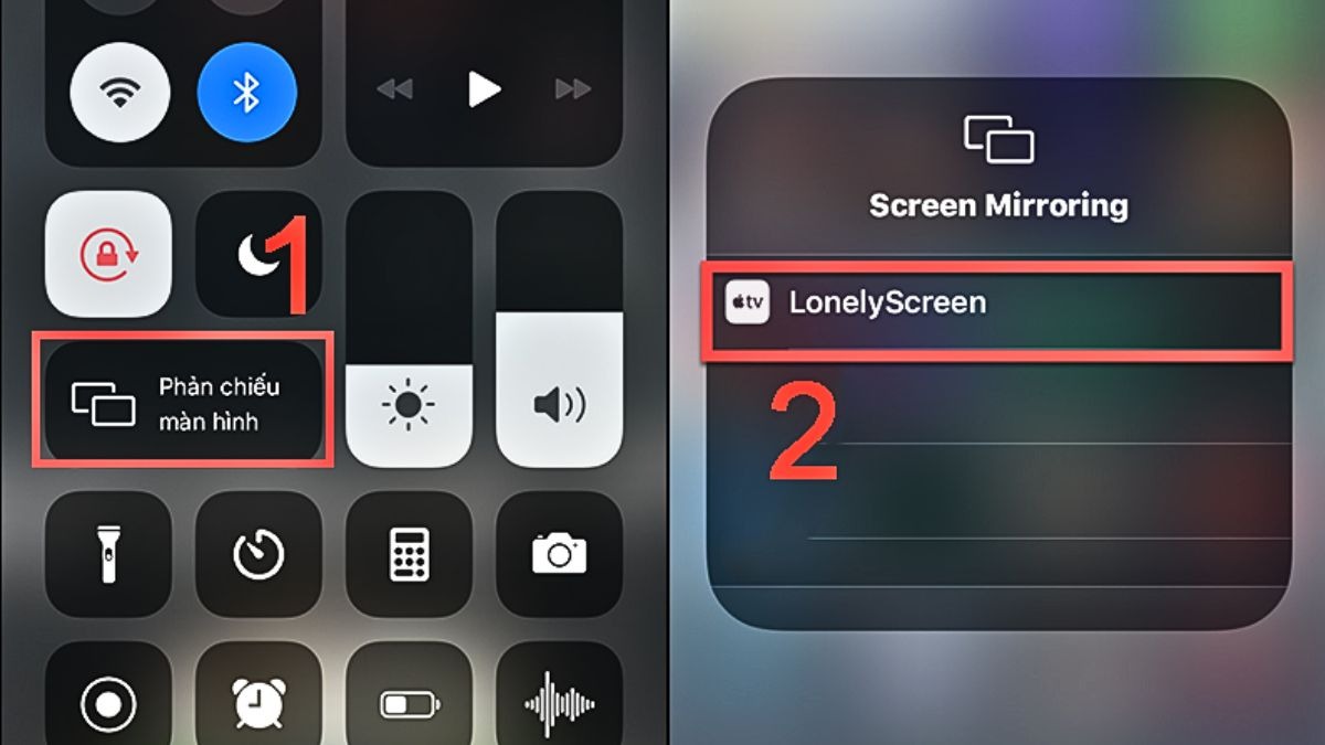 Share màn hình iPhone lên laptop bằng LonelyScreen