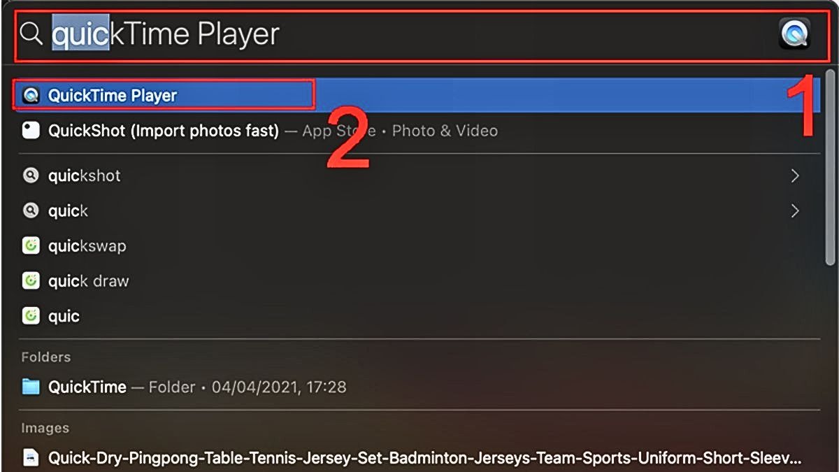 Mở QuickTime Player trên MacBook