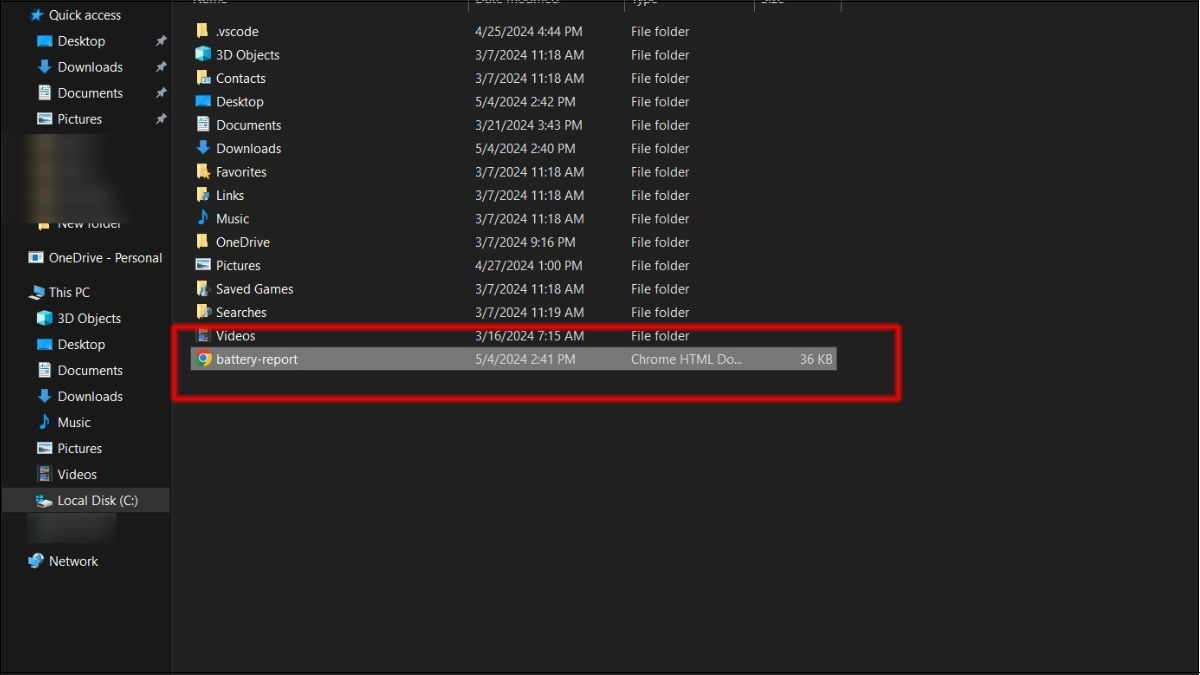 Tìm file battery_report.html