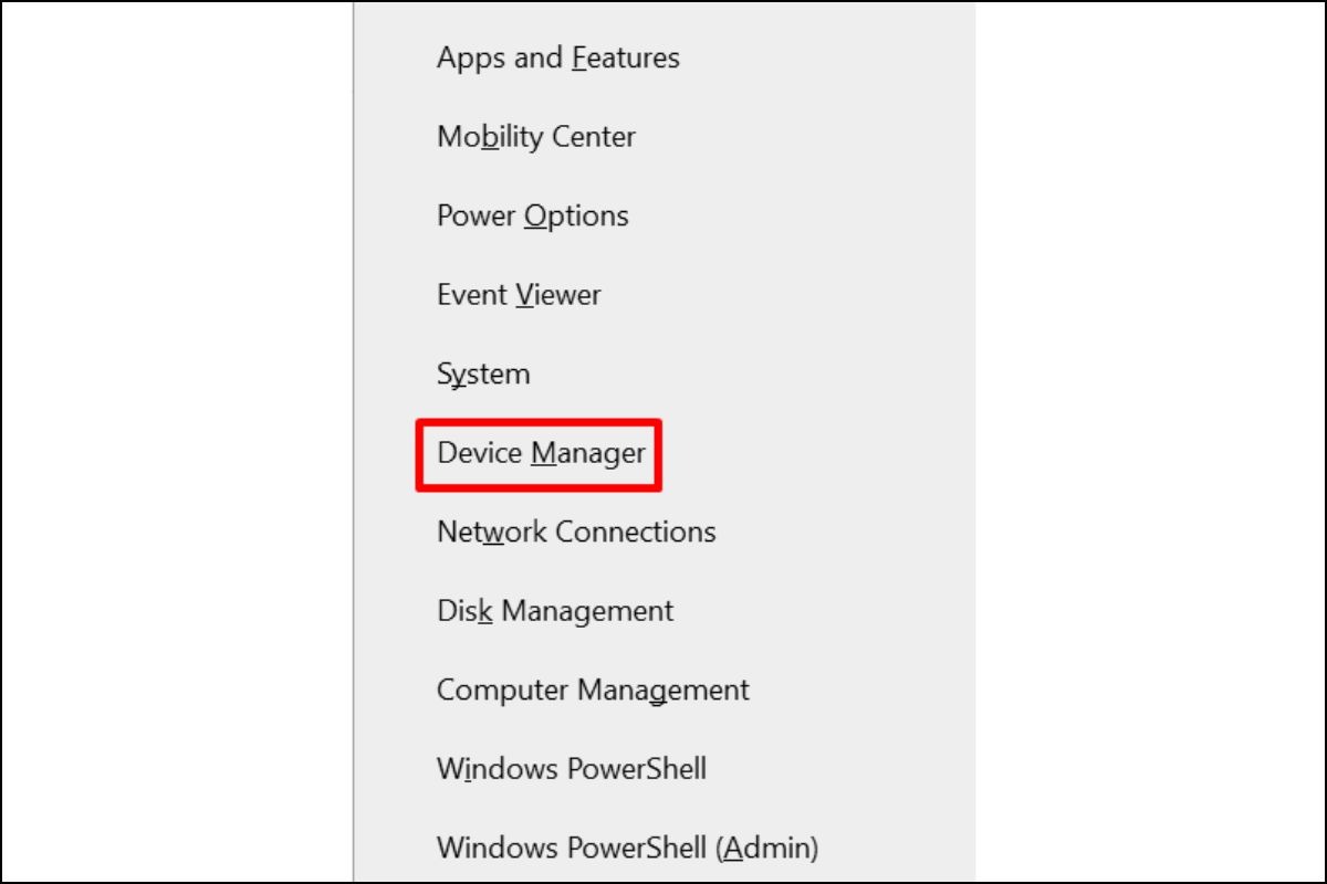 Chọn Device Manager