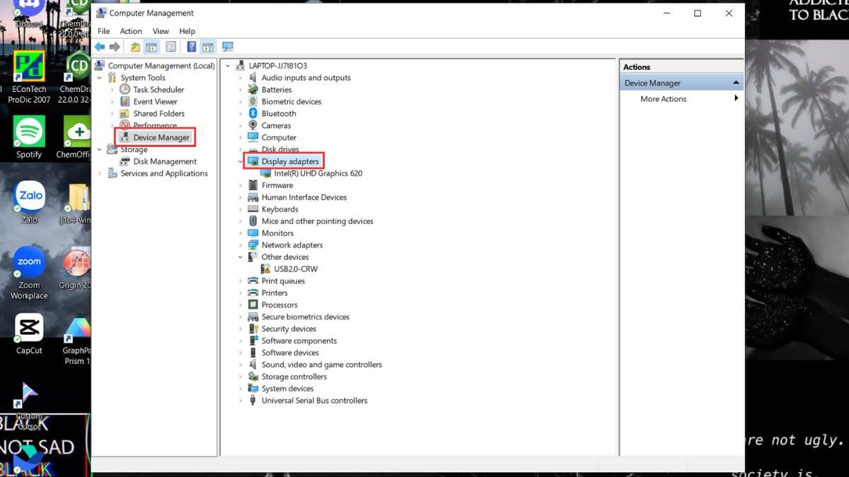 Nhấn chuột phải vào biểu tượng This PC hoặc Computer (My Computer) trên màn hình Desktop rồi chọn Manage.