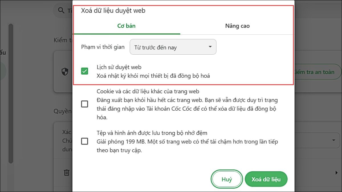 Xóa bộ nhớ đệm trên trình duyệt