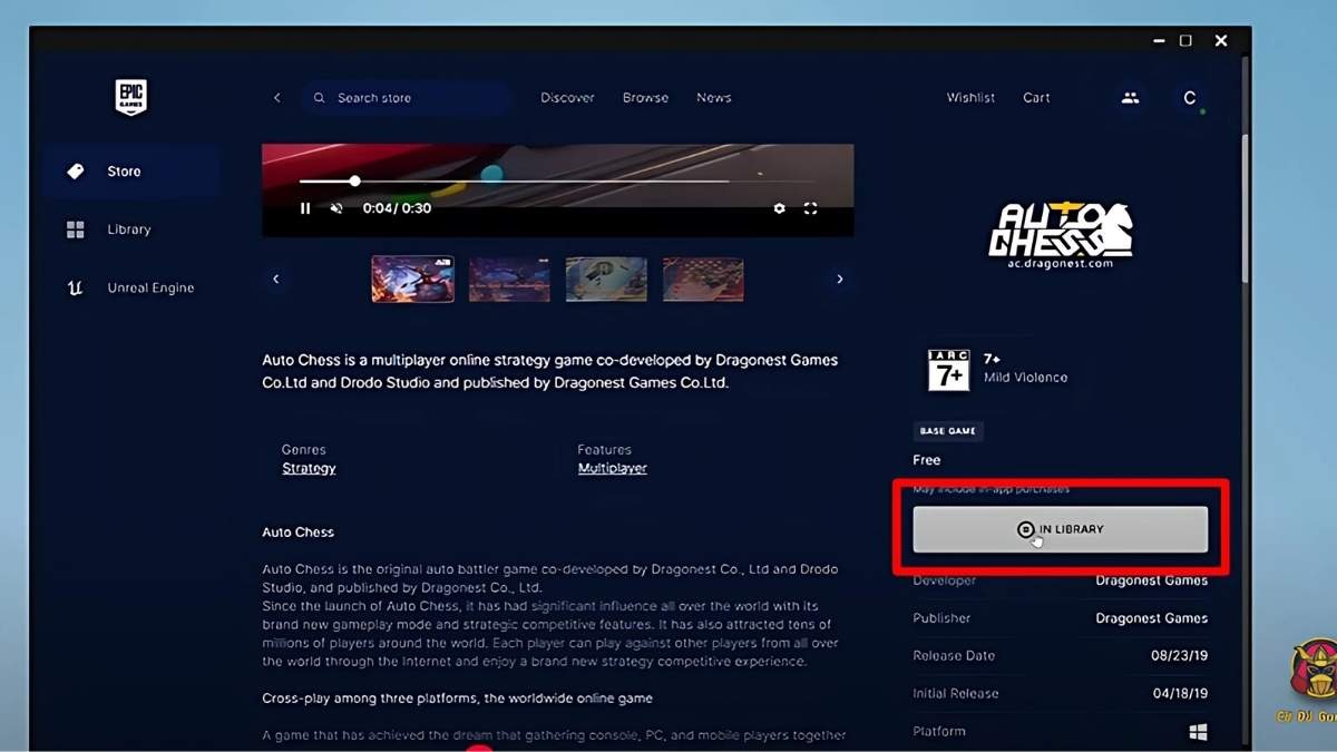 Nhấn vào nút Nhận. Game sẽ được thêm vào thư viện của bạn