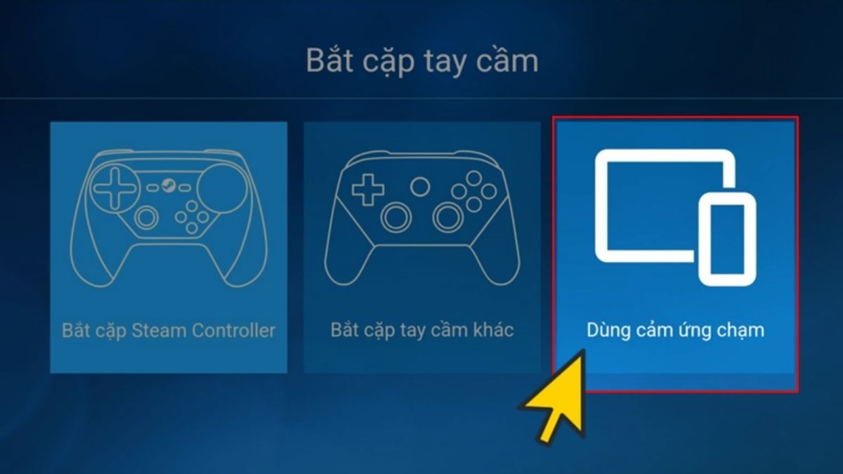 Chọn Dùng cảm ứng chạm