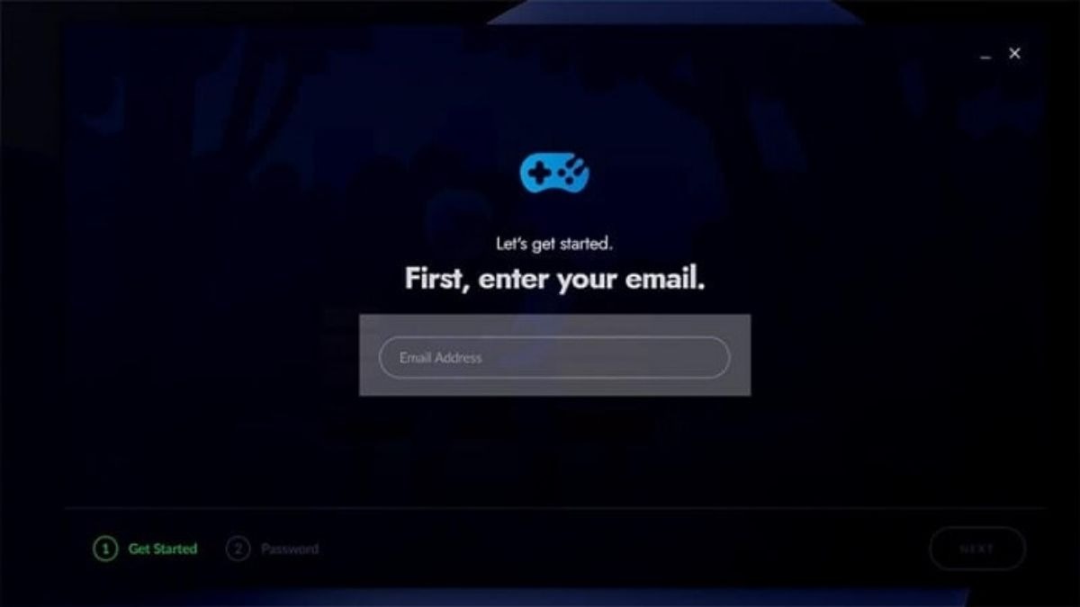 Mở Rainway trên PC, đăng ký tài khoản bằng email