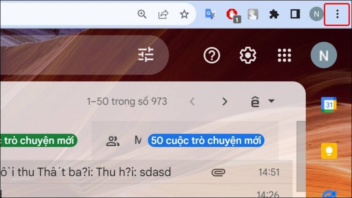 Nhấp vào biểu tượng ba chấm dọc