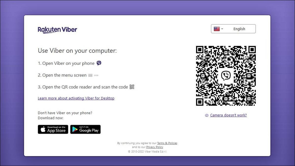 Kết nối Viber trên điện thoại với Viber bằng QR