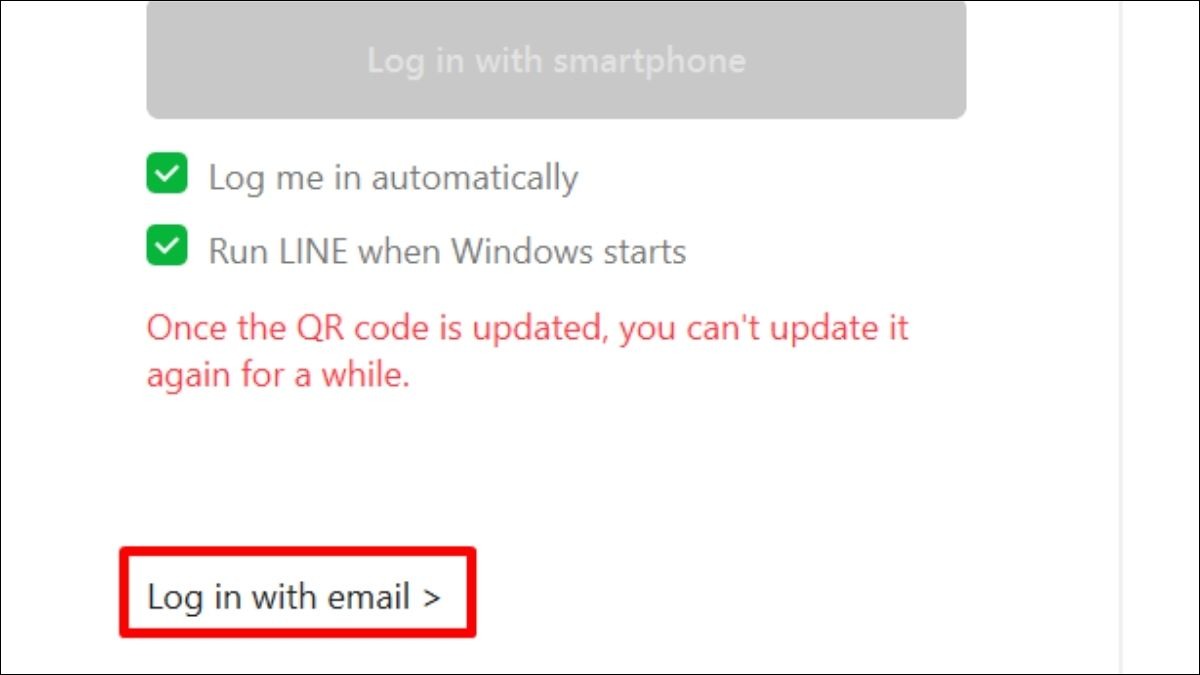 Chọn Đăng nhập bằng email