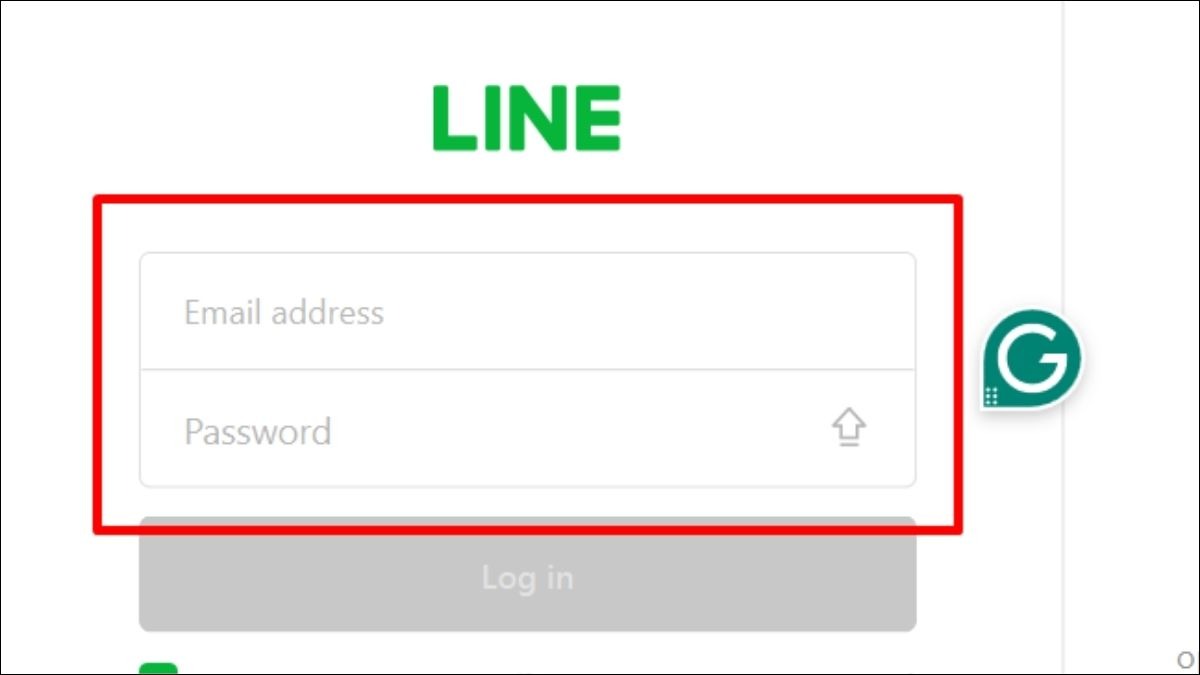 Nhập địa chỉ email và mật khẩu LINE của bạn
