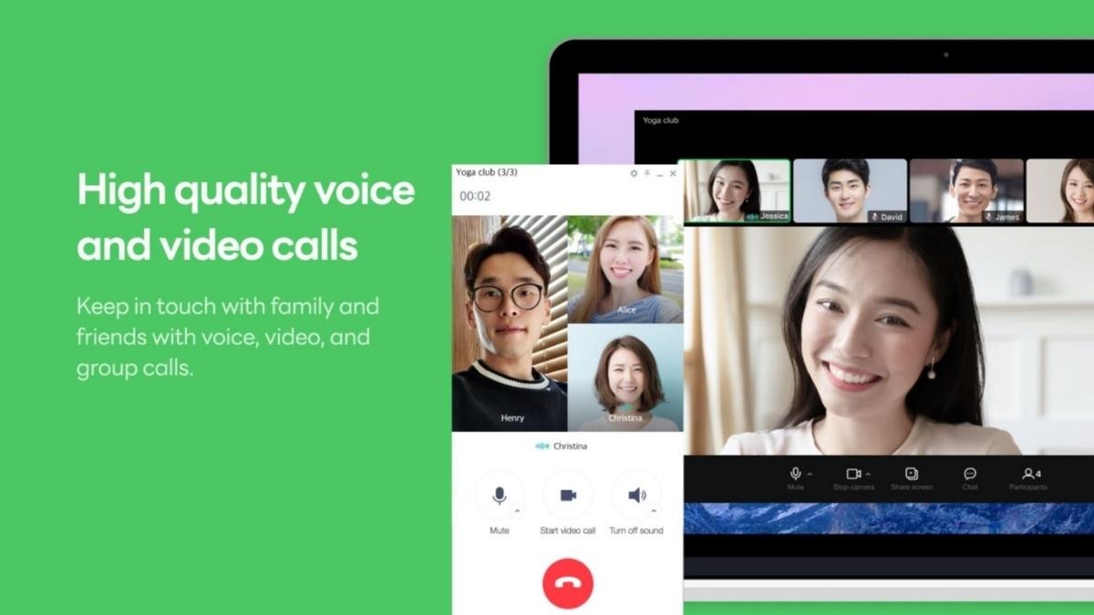 Nhắn tin và gọi điện trên LINE Laptop