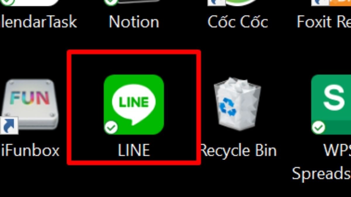 Biểu tượng LINE sẽ xuất hiện trên màn hình desktop của bạn