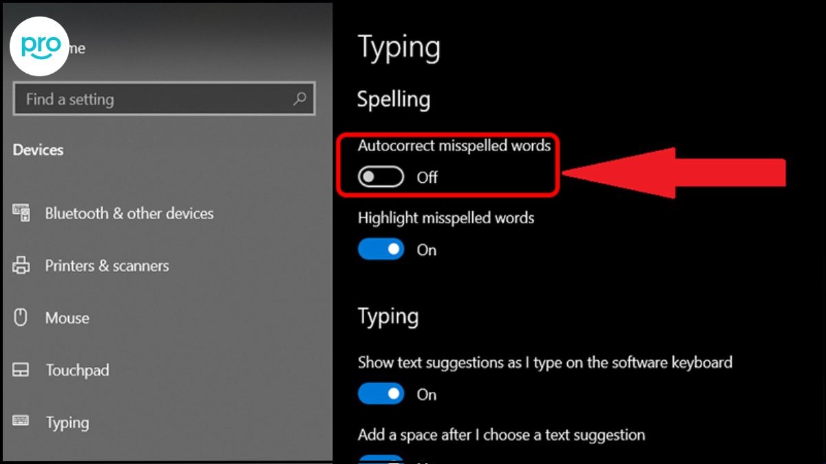 Tại ô mục Autocorrect misspelled words, bạn hãy click chuột vào ô để tắt tính năng này