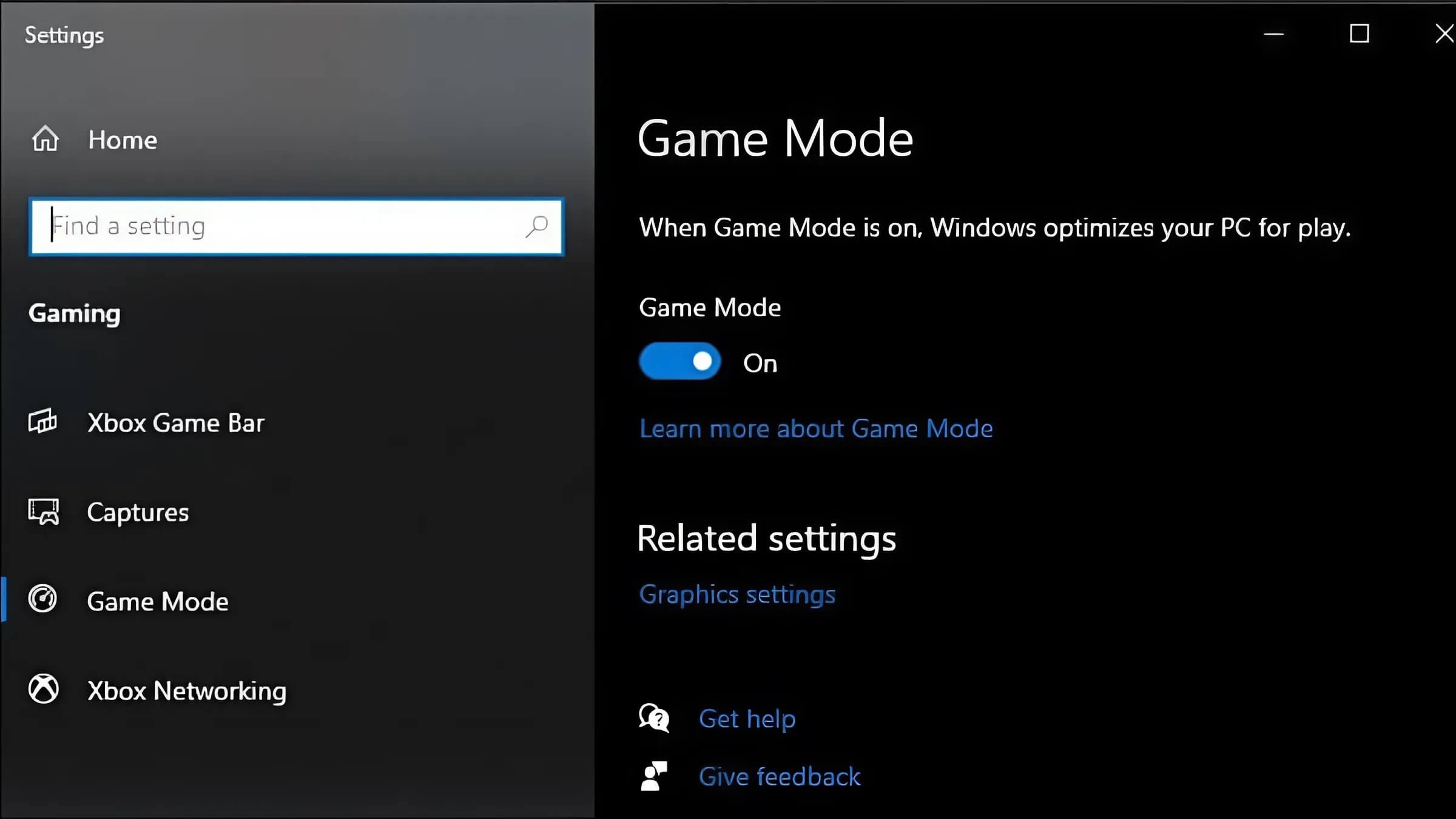 Game Mode là tính năng tích hợp sẵn trong Windows 10, giúp tối ưu hóa và tăng tốc game