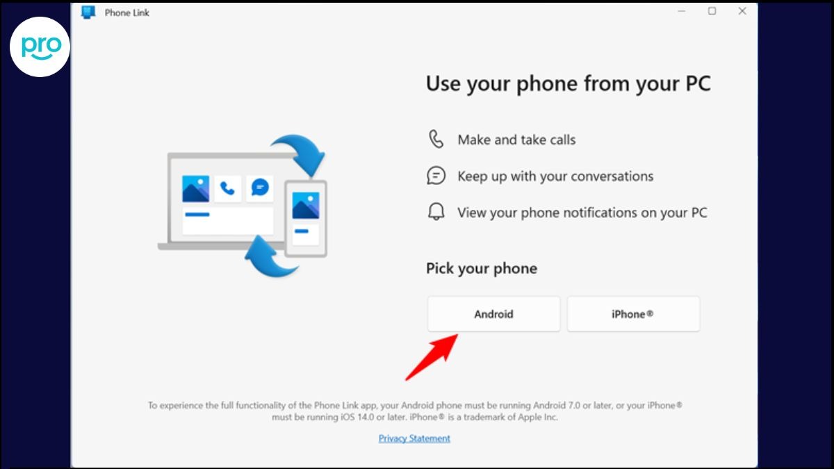Bước2: Chọn Android khi được yêu cầu