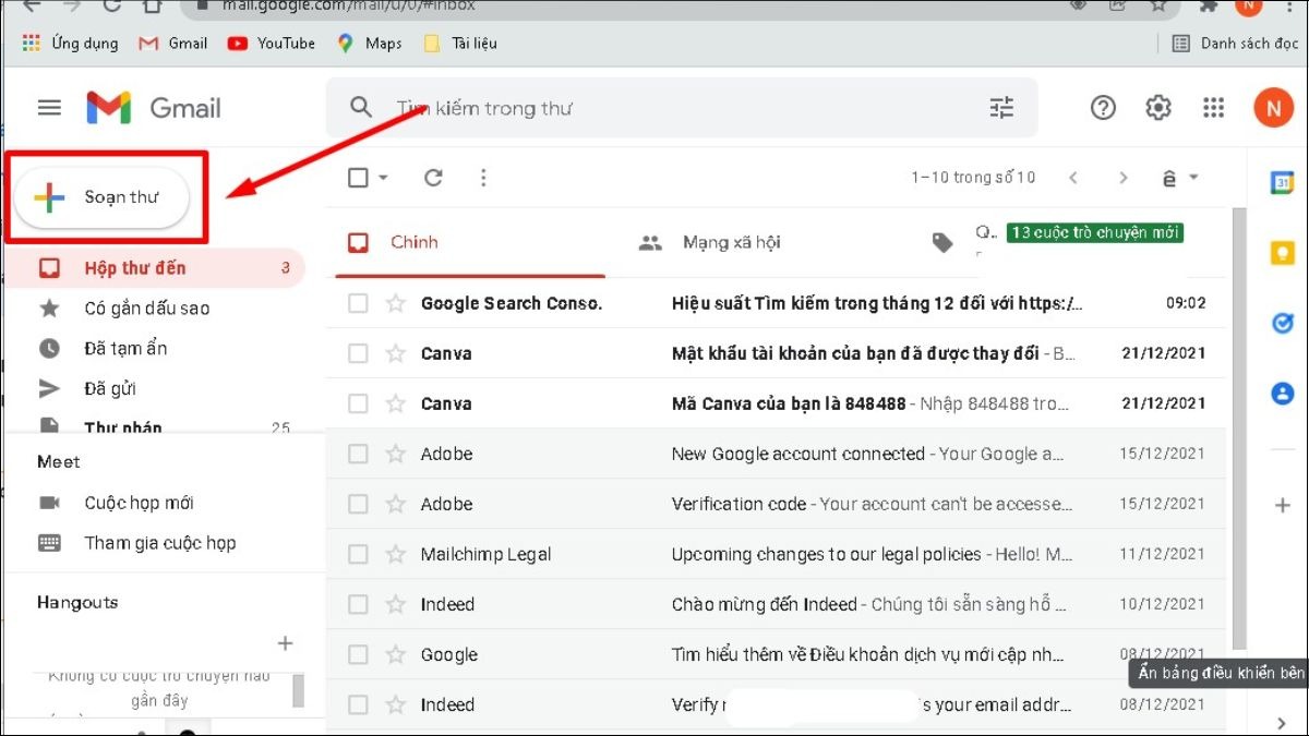 Bạn có thể gửi ảnh qua email hoặc các ứng dụng nhắn tin