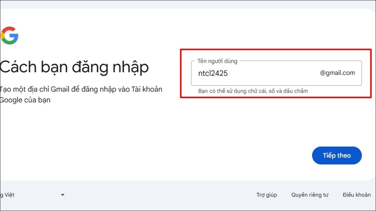 Đây sẽ là địa chỉ email của bạn