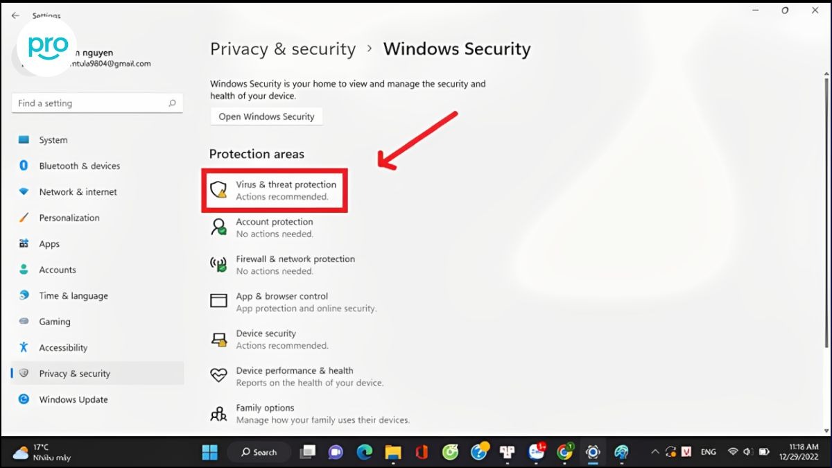 Sử dụng phần mềm diệt virus phổ biến và được đánh giá cao như Windows Security