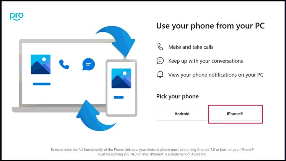 Bước 2: Chọn iPhone khi được yêu cầu