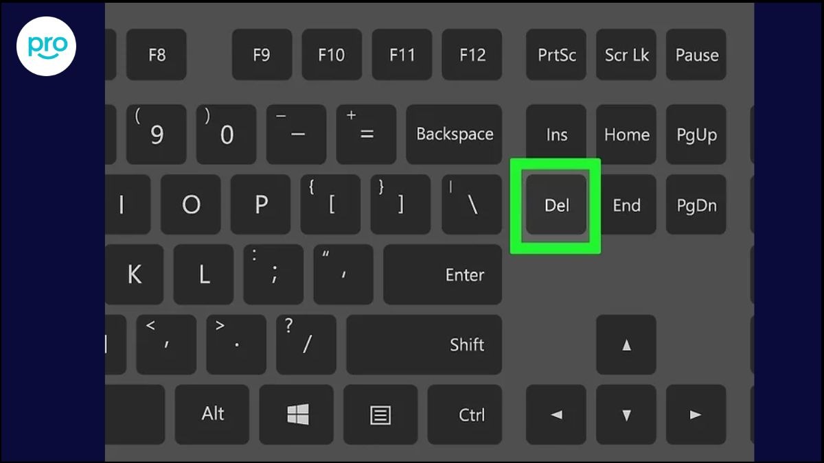 Bước 2: Nhấn và giữ một phím đặc biệt (thường là F2, F10, F12, Del, hoặc Esc) khi khởi động lại máy