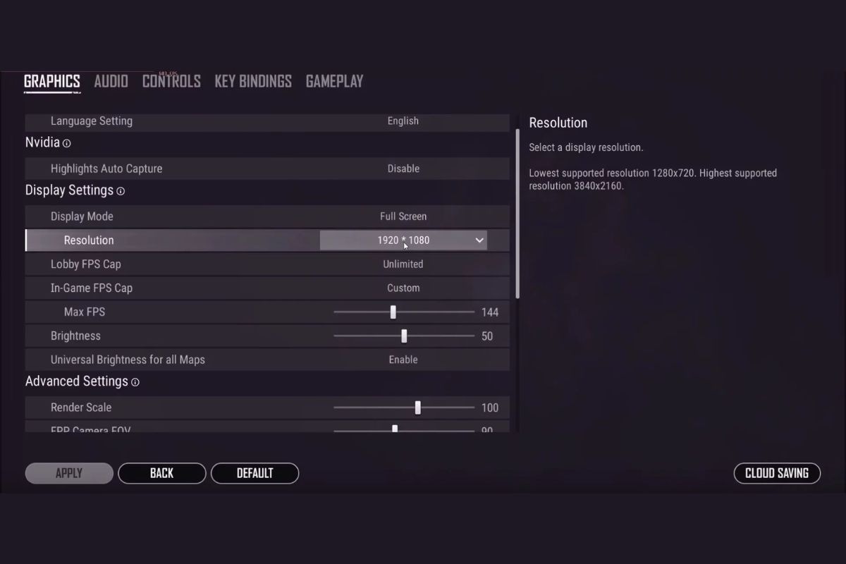 Trong cửa sổ Settings, chọn tab Graphics (Đồ họa)