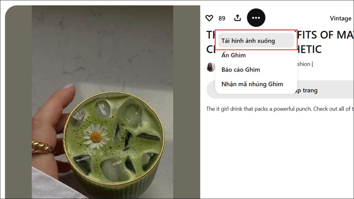Chọn Tải xuống hình ảnh.