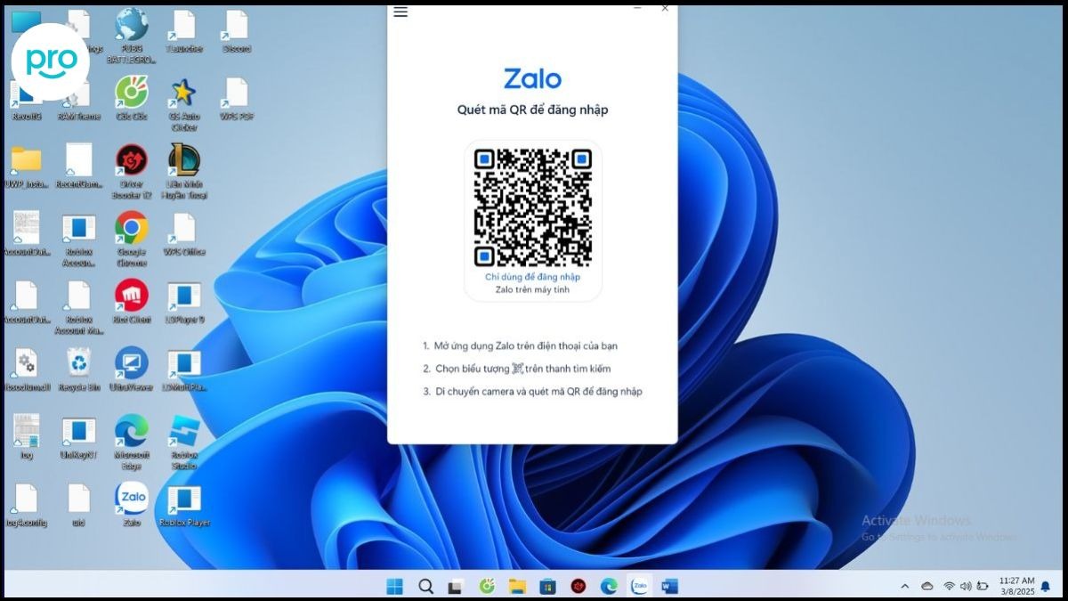 Bước 1: Đăng nhập bằng số điện thoại và mật khẩu Zalo hoặc quét mã QR của bạn