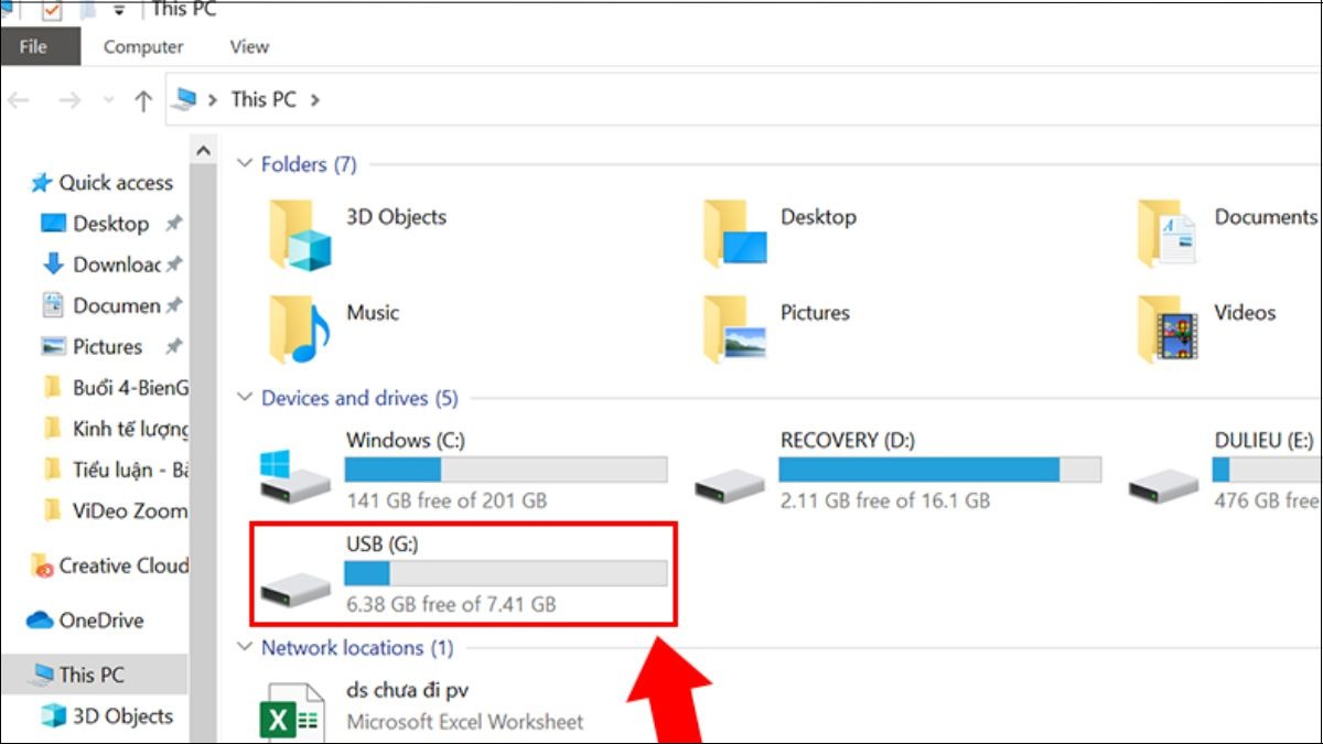 Mở USB/ổ cứng di động vừa kết nối