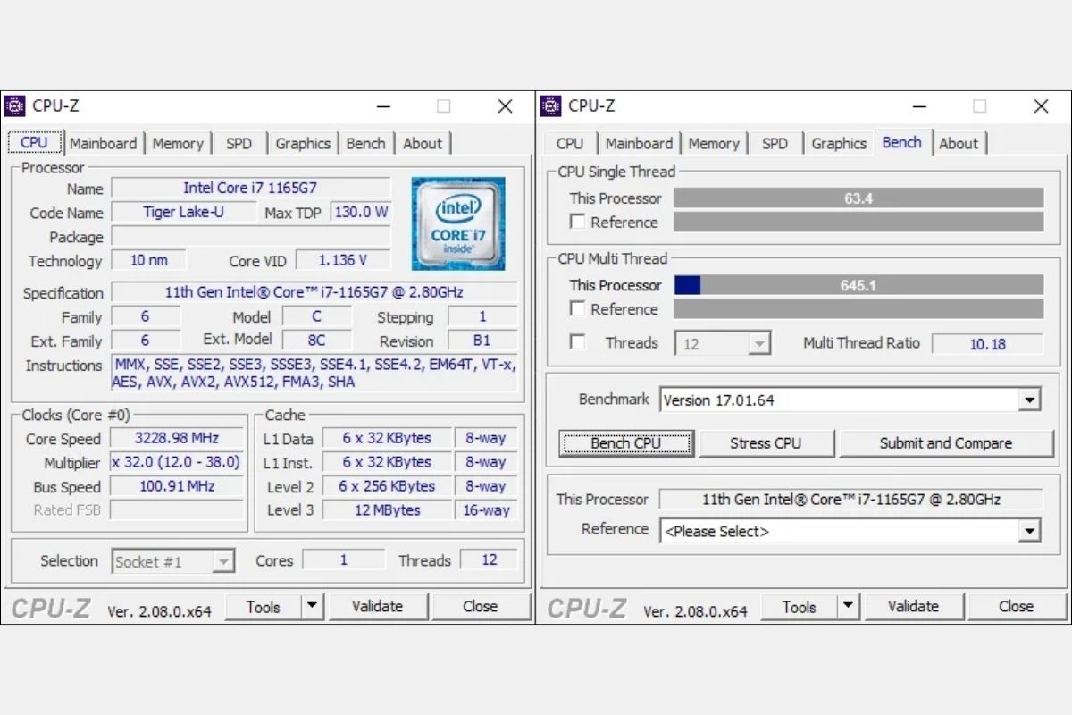 Khi sử dụng CPU-Z, bạn sẽ thấy thông tin chi tiết về card màn hình của máy