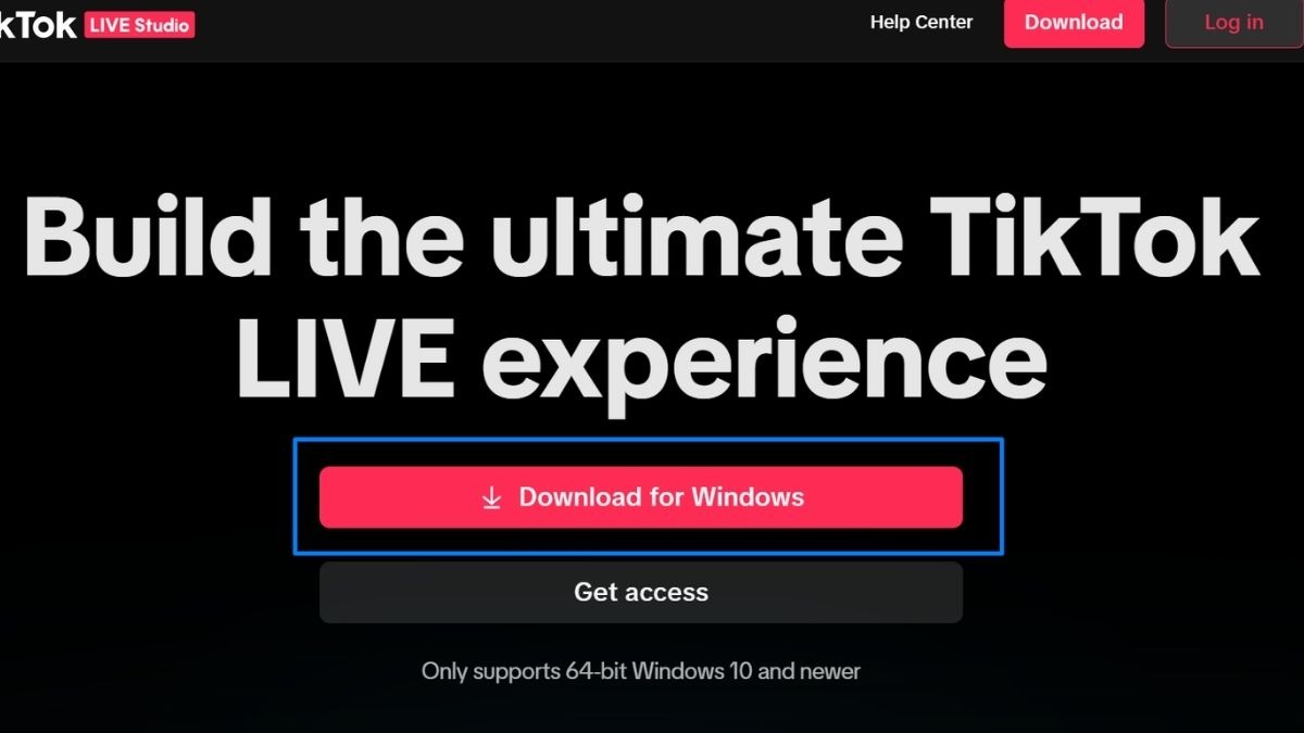 Tải xuống phần mềm TikTok Live Studio