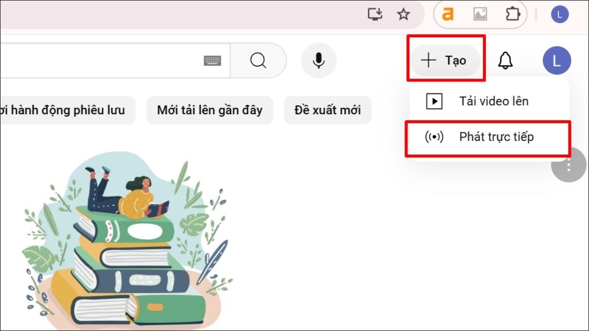 Chọn Phát trực tiếp