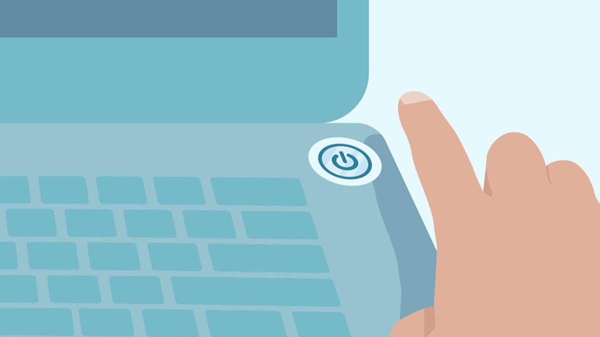 Tắt hoàn toàn laptop và ngắt kết nối với nguồn điện, đảm bảo an toàn trong quá trình vệ sinh và tránh các sự cố không mong muốn.