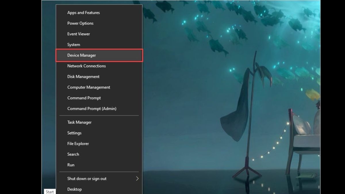 chọn Device Manager