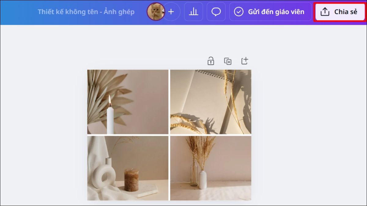 Nhấn biểu tượng mũi tên góc phải