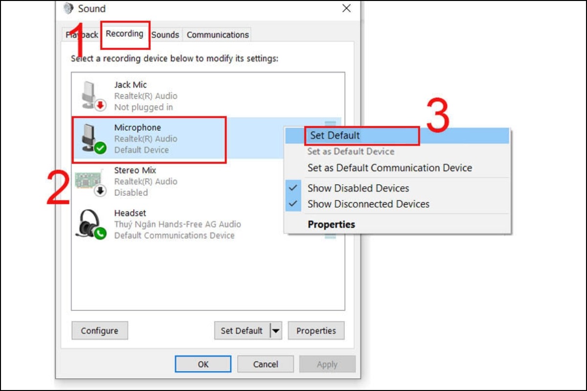Sử dụng Sound Settings để cài đặt Micro cho laptop
