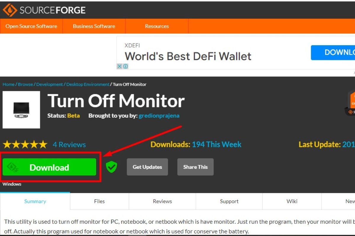Để sử dụng phần mềm Turn Off Monitor rất đơn giản, chỉ cần tải về và chạy là bạn có thể tắt màn hình ngay lập tức