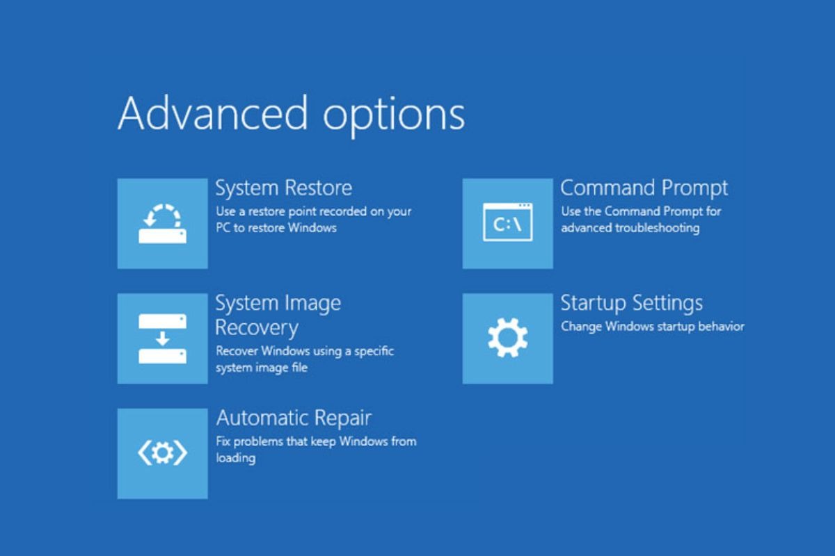 Sử dụng System Restore để khôi phục lại trạng thái trước khi driver bị lỗi