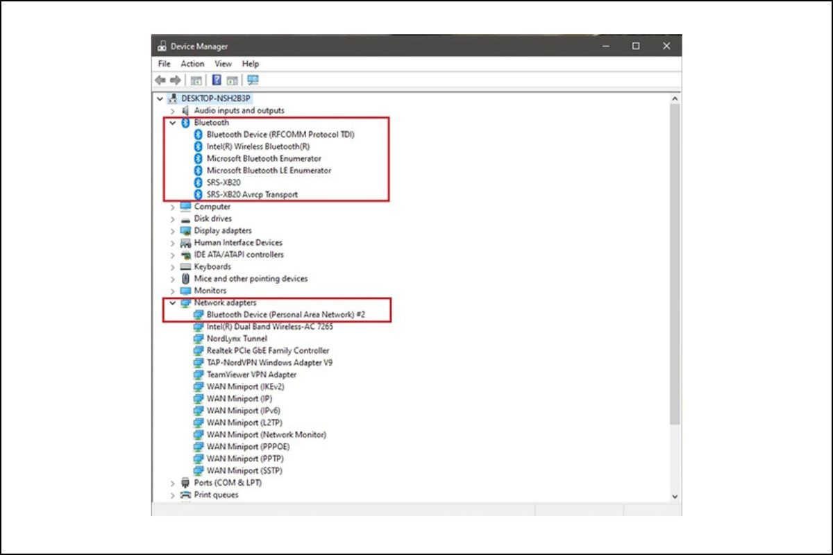 Sử dụng Device Manager để kiểm tra xem laptop có bluetooth hay không