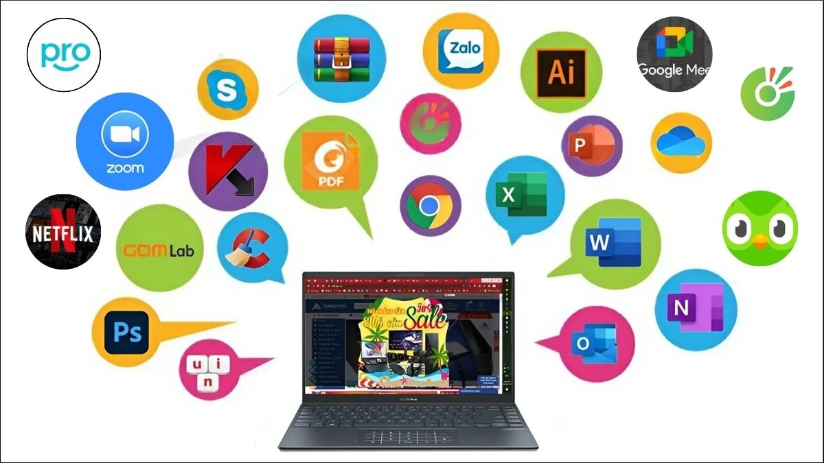 Các ứng dụng cần thiết cơ bản trên laptop