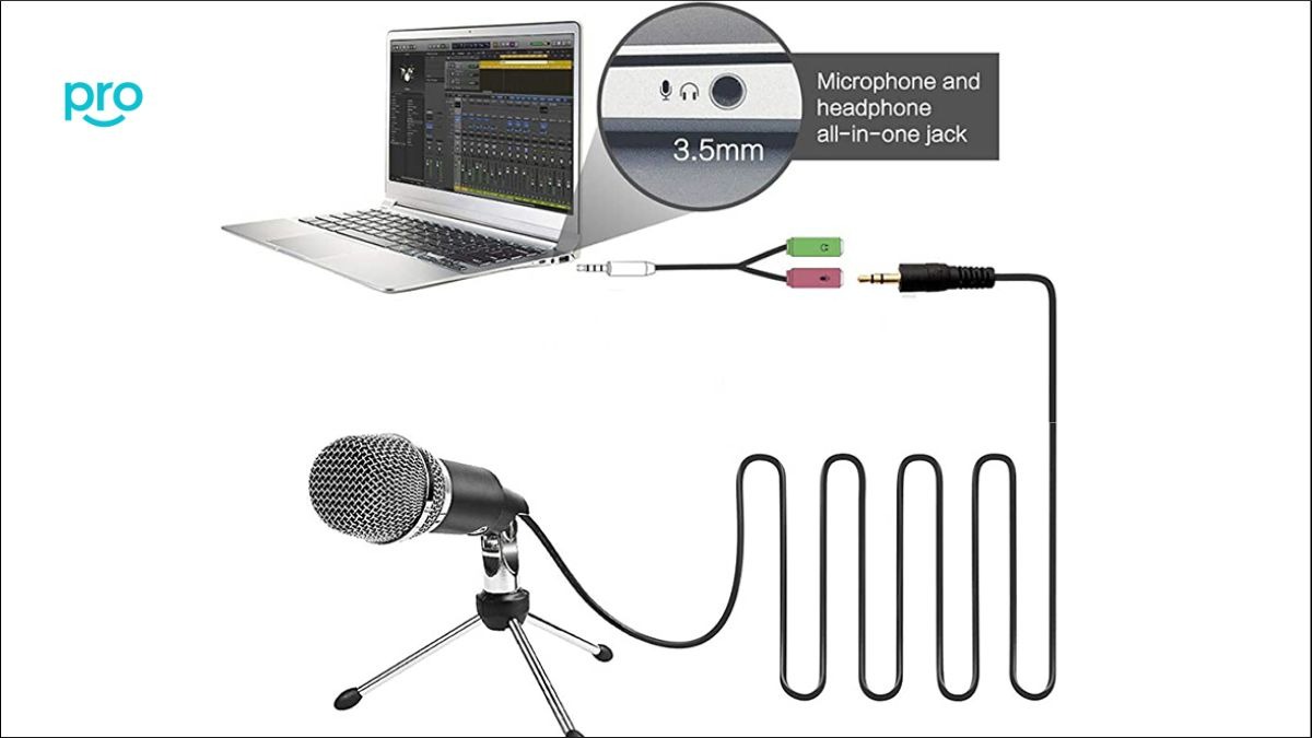 Cắm chặt jack micro vào cổng tương ứng trên laptop