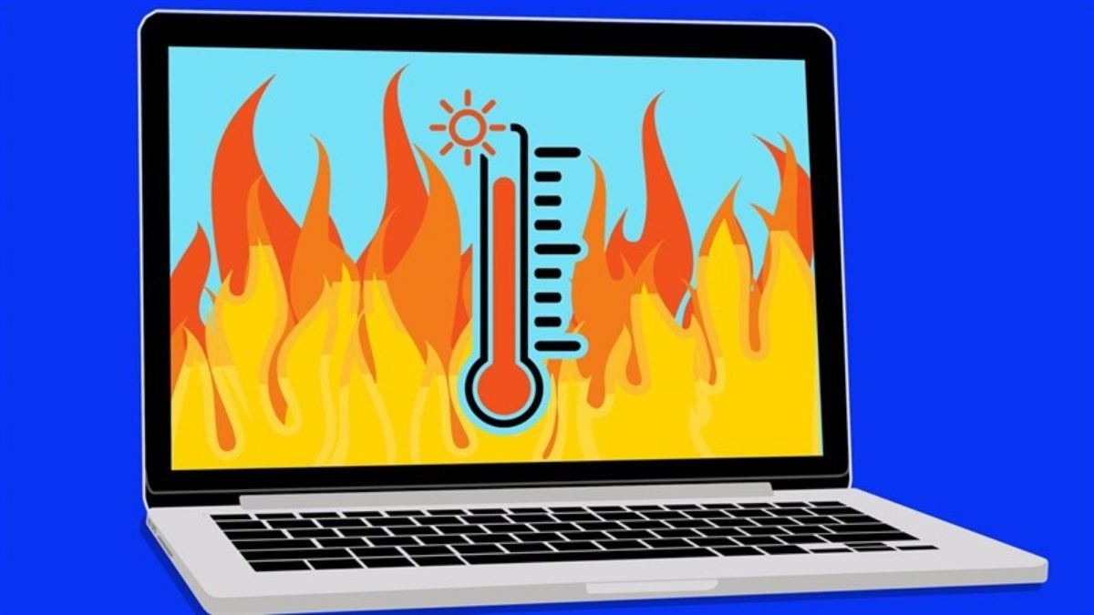 Laptop quá nóng do nhiệt độ môi trường cao cũng có thể gây ra tình trạng màn hình nhảy
